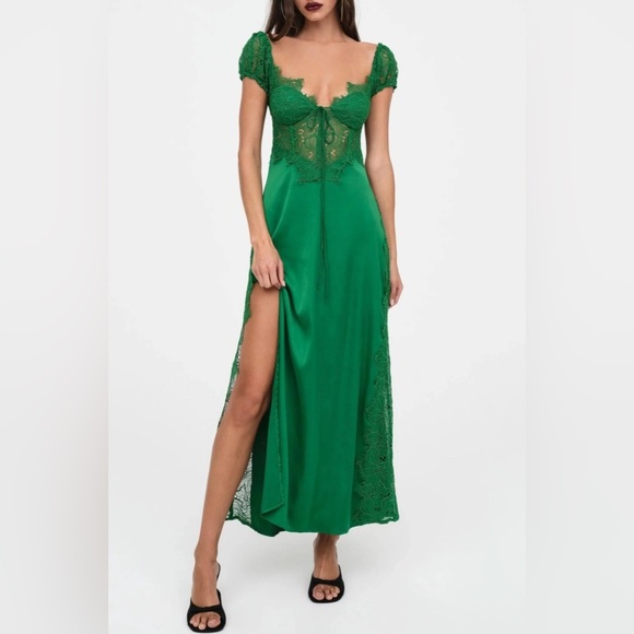 For Love And Lemons Dresses & Skirts - NWT For Love and Lemons Casey Maxi dress. Green. size XS.
